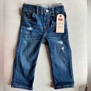 NWT Levi's Toddler Dark Blue Denim Jeans